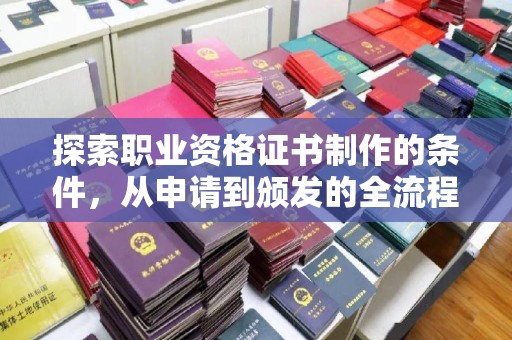 江州探索职业资格证书制作的条件，从申请到颁发的全流程解析