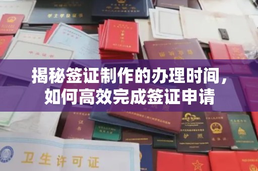 江州揭秘签证制作的办理时间，如何高效完成签证申请