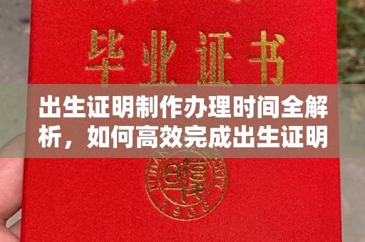 江州出生证明制作办理时间全解析，如何高效完成出生证明申请？