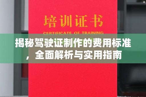 江州揭秘驾驶证制作的费用标准，全面解析与实用指南