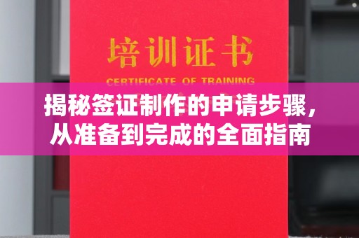 江州揭秘签证制作的申请步骤，从准备到完成的全面指南