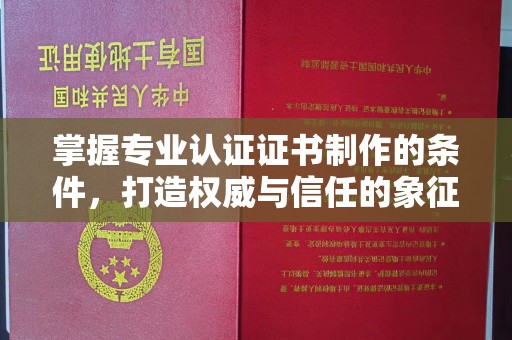 江州掌握专业认证证书制作的条件，打造权威与信任的象征