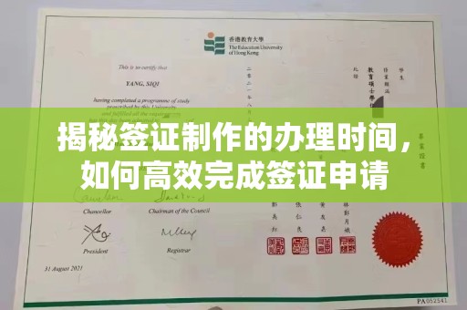 江州揭秘签证制作的办理时间，如何高效完成签证申请